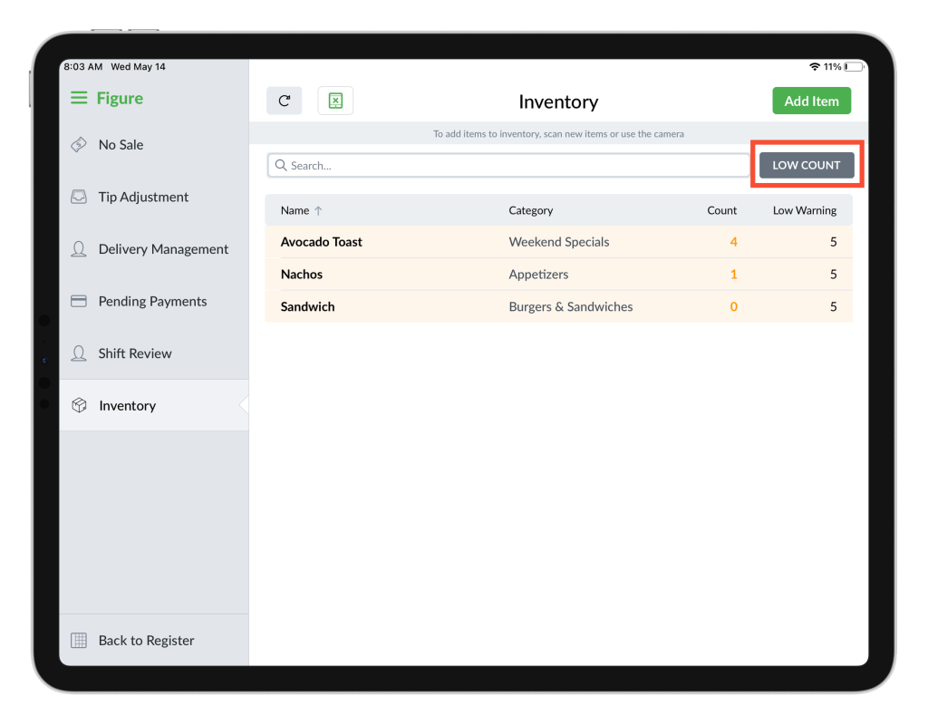Sort By Button Inventory Inventory Management – Figure POS